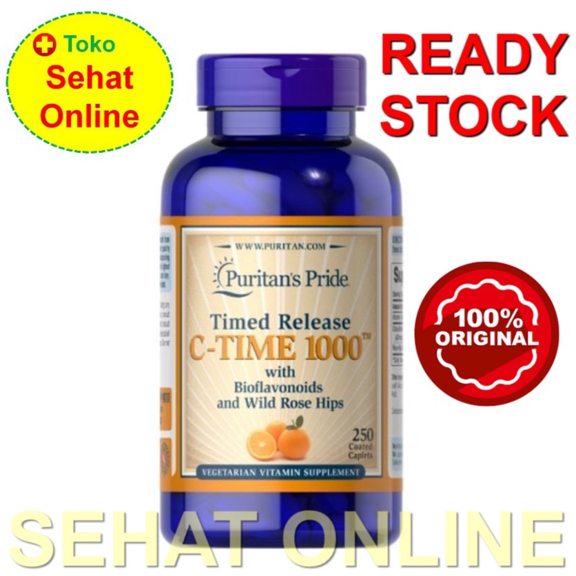 Puritan Pride Timed Release C-1000 with Bioflavonoids Rose Hips 250 Caplets