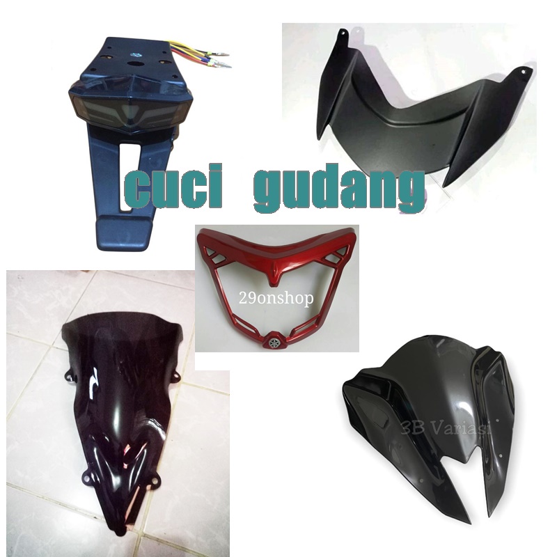 Barang cuci gudang AKSESORIS Motor visor lampu dll