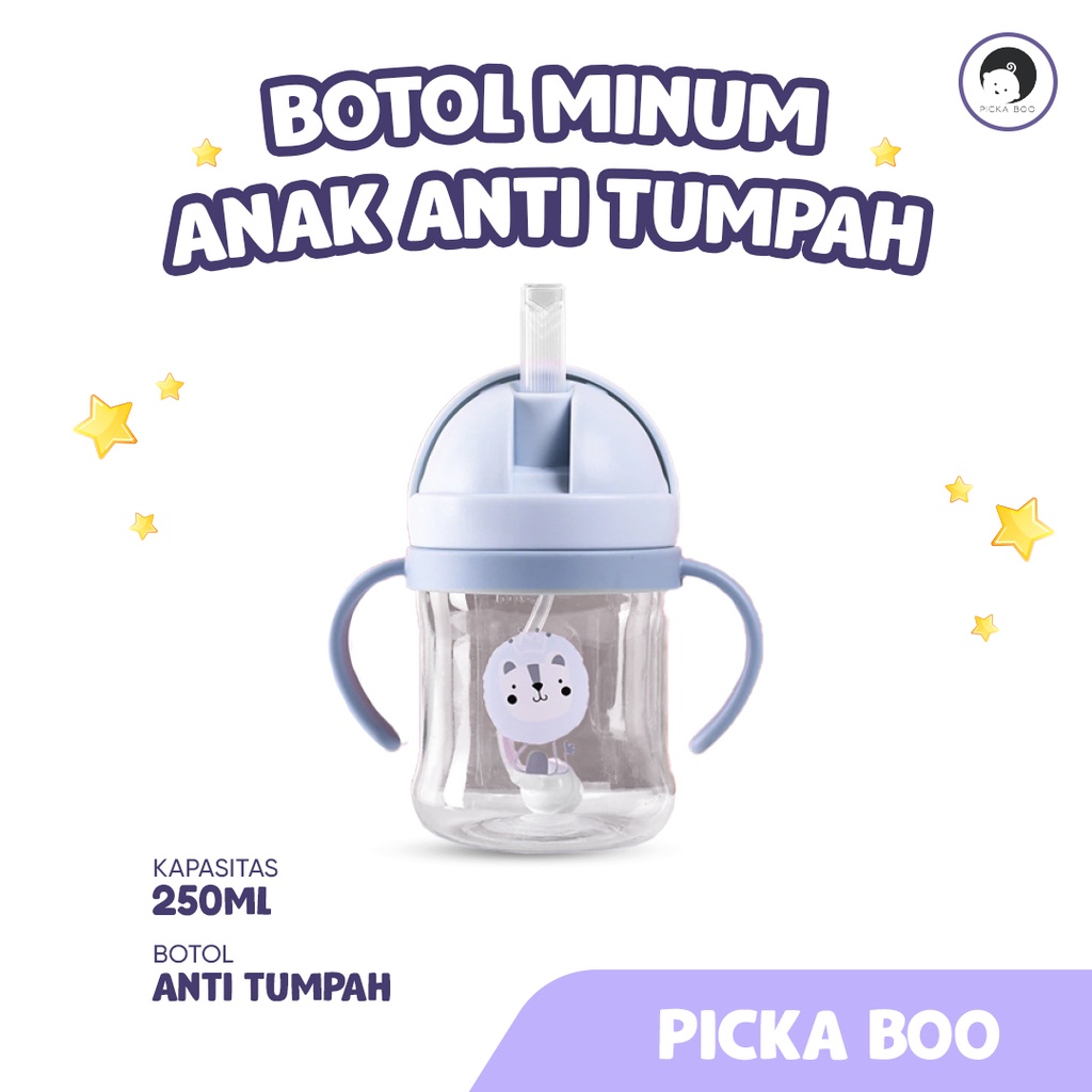 PICKA BOO Botol Gelas Minum Sedotan Anak Balita Botol Minum Bayi Gelas Anak Balita Training Cup Baby