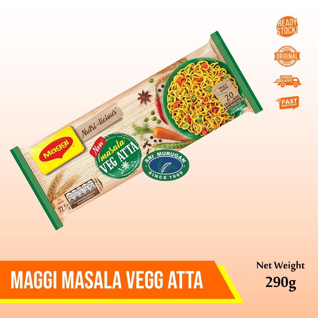 MAGGI MASALA VEGG ATTA NOODLES 290g