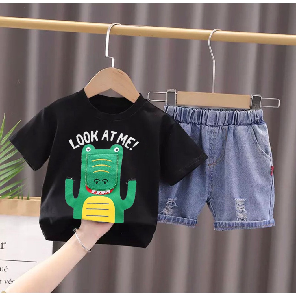 PROMO-SETELAN ANAK PAKAIAN ANAK 1-5 TAHUN SETELAN ANAK LAKI LAKI FASHION ANAK LAKI LAKI SETELAN BAJU KAOS ANAK CELANA DENIM FASHION BAYI &amp; ANAK TERBARU SETELAN ANAK TERKEREN STELAN CROCO LOOK DENIM BAJU ANAK PEREMPUAN BAYI ANAK LAKI BAJU ANAK TERHITZ 2022