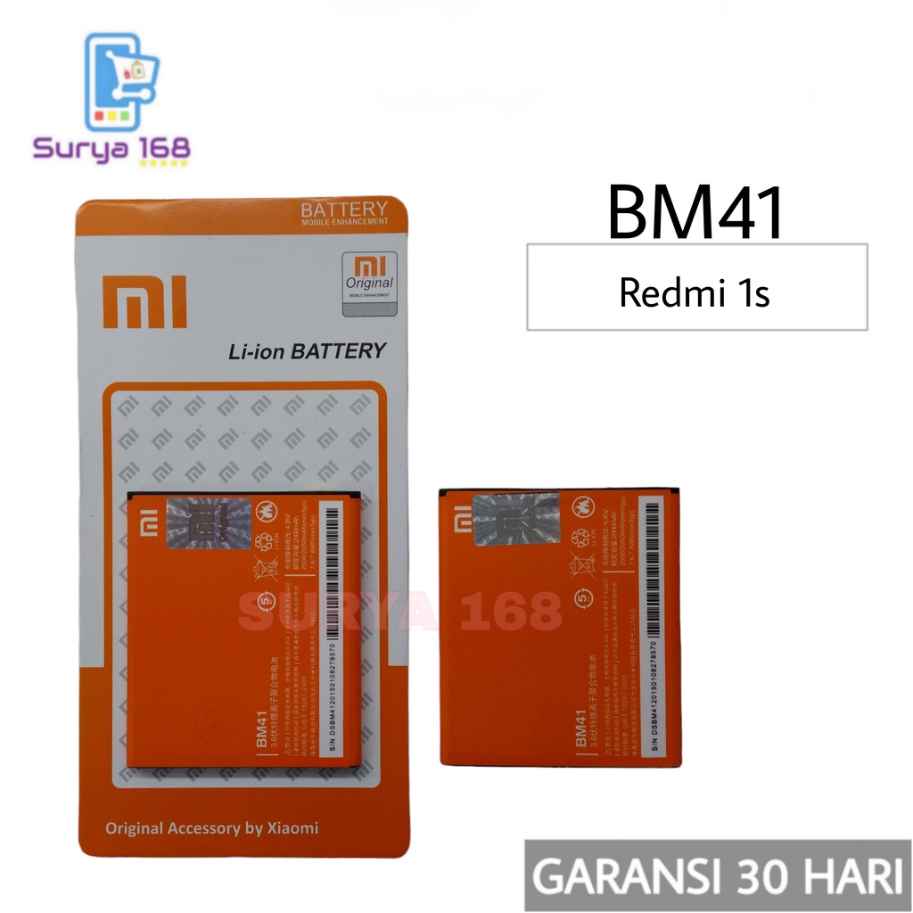 BATTERY BATERAI BATTERE BATRE XIAOMI REDMI 1 REDMI 1S REDMI 2 REDMI 2S BM-41 BM41