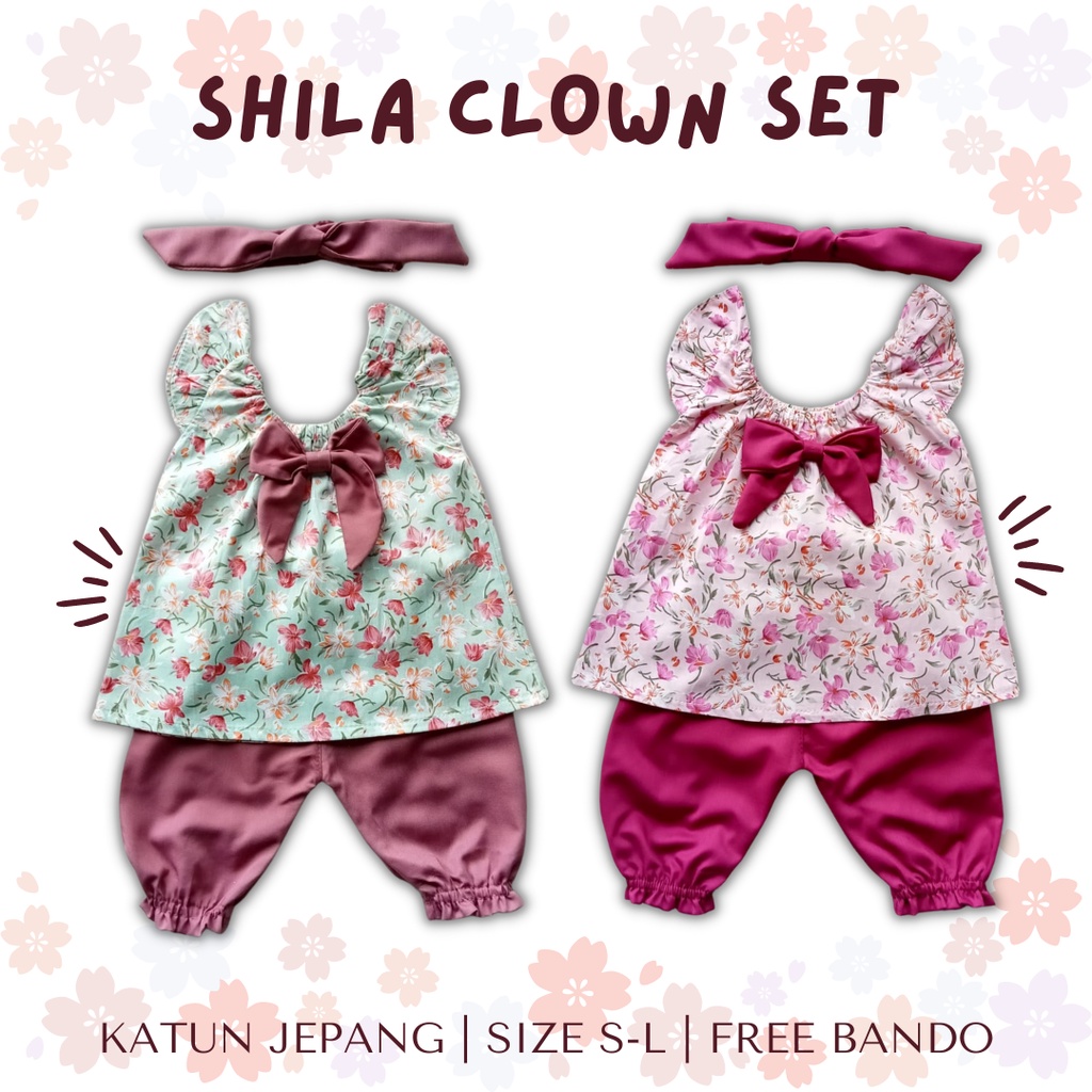 SHILLA KIMORA GEMPITA clown set setelan anak cewek 0-2 tahun bayi perempuan lucu fashion setelan katuna anak baby adem