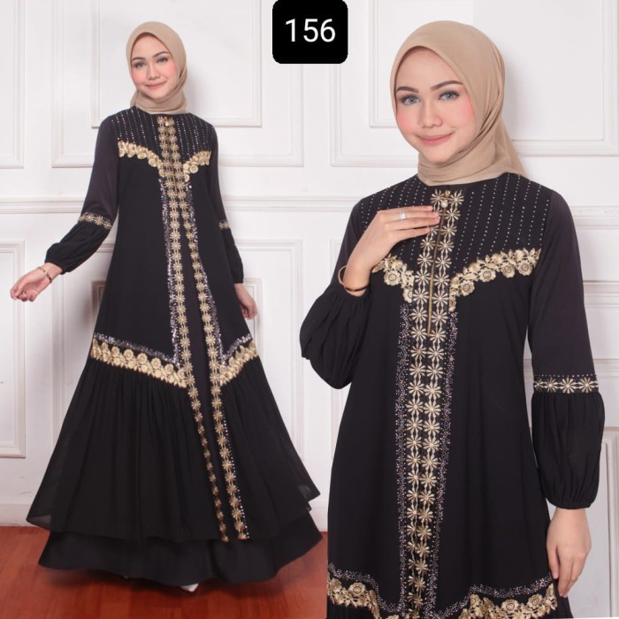 Gamis Abaya turkey premium terbaru 152 - 156, M(G8J5) Gamis Abaya Remaja ORIGINAL Gamis Turki Terbar
