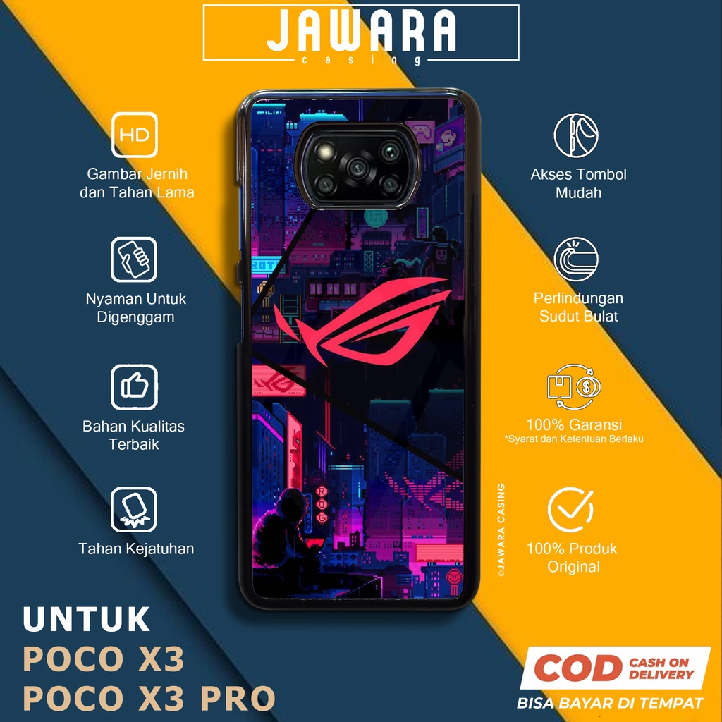 Case Poco X3 Poco X3 Pro Casing Poco X3 Poco X3 Pro Jawara Casing [ROG1] Case Glossy Case Aesthetic 
