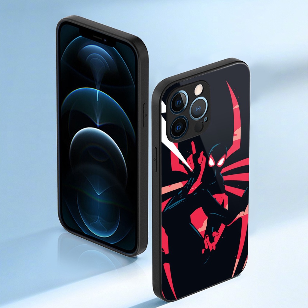 Case Handphone Cowok Spiderman iPhone 7/8/7plus/8plus/xr/x/xs/11/12/13/14/plus/pro/max/promax - Flip