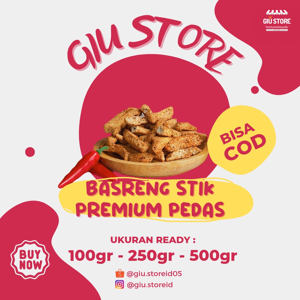 

BASRENG STIK PREMIUM PEDAS/CABE IJO/ORIGINAL @1KG