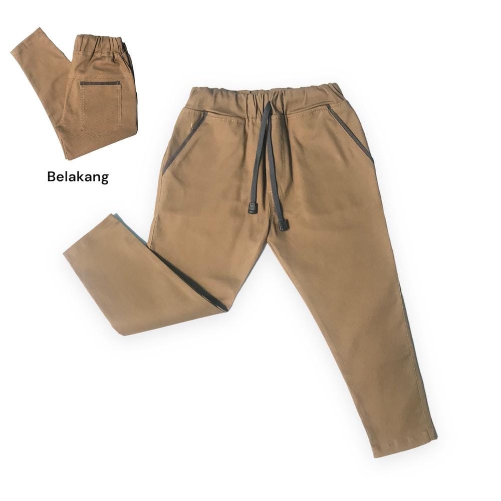 Celana Anak Chino Panjang laki-laki terlaris chinos slim fit Material Twill Stretch Cotton Meral usia 1-14 tahun