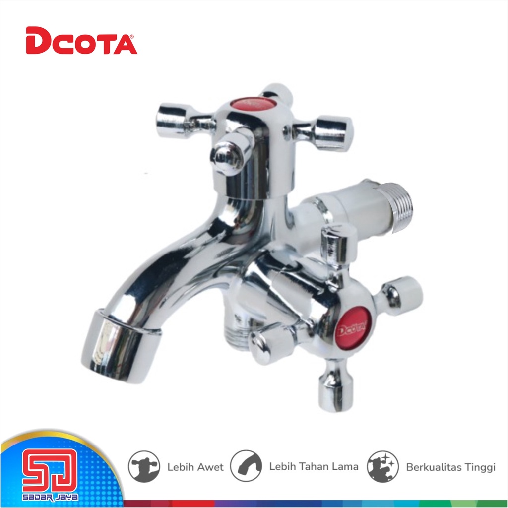 DCOTA DDT 01 Kran Double Kran Cabang 2 Bathub 1/2&quot;