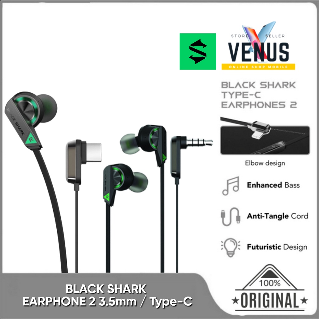 BLACK SHARK EARPHONES 2 IN EAR TYPE-C / 3.5MM / BLACKSHARK EARPHONE 2 PRO GAMING HEADSET EARPHONE