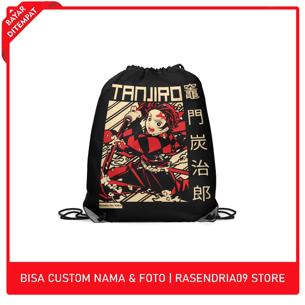 String Bag / Tas Serut Fullprint Karakter Anime Demon Slayer - Tanjiro Kamado Terbaru