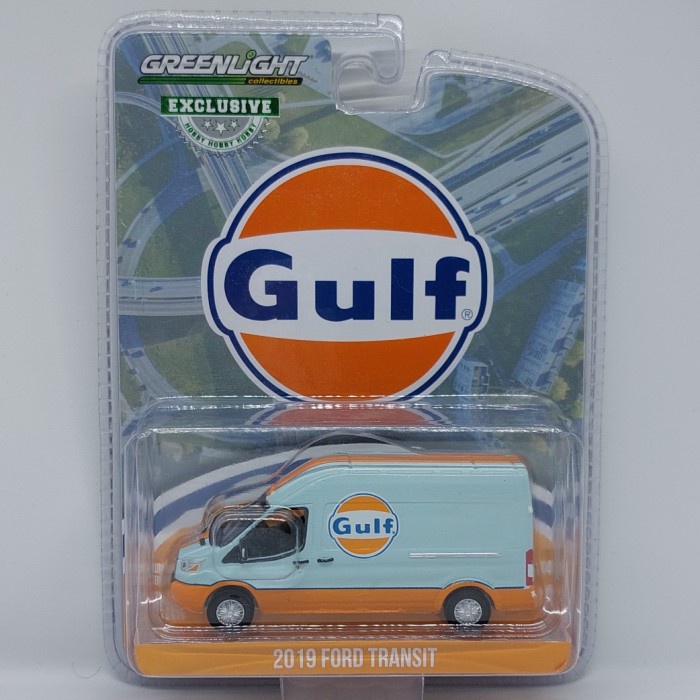 DIECAST GREENLIGHT 2019 FORD TRANSIT GULF TERLARIS