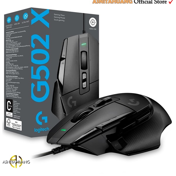 Mouse Gaming Logitech G502X Lightspeed Wireless HERO 25K DPI - G502 X - BLACK