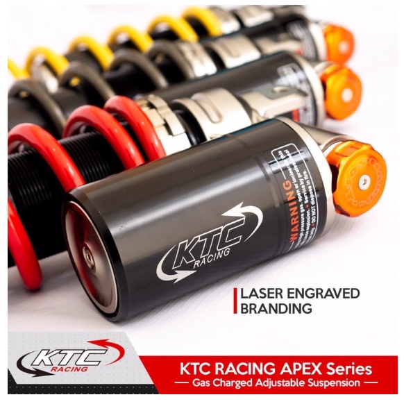 Shock KTC Racing APEX Series shockbreaker tabung bawah metic duoble 305mm 325mm 340mm stering dumper NMAX