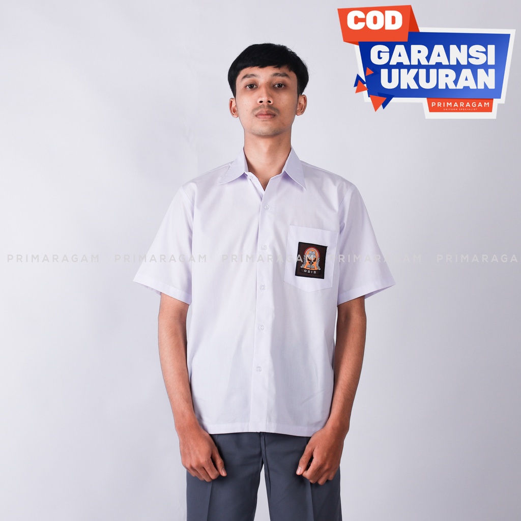 Primaragam Baju Putih Sekolah Sma Lengan Pendek Laki Laki Perempuan Kemeja Seragam Smk Osis