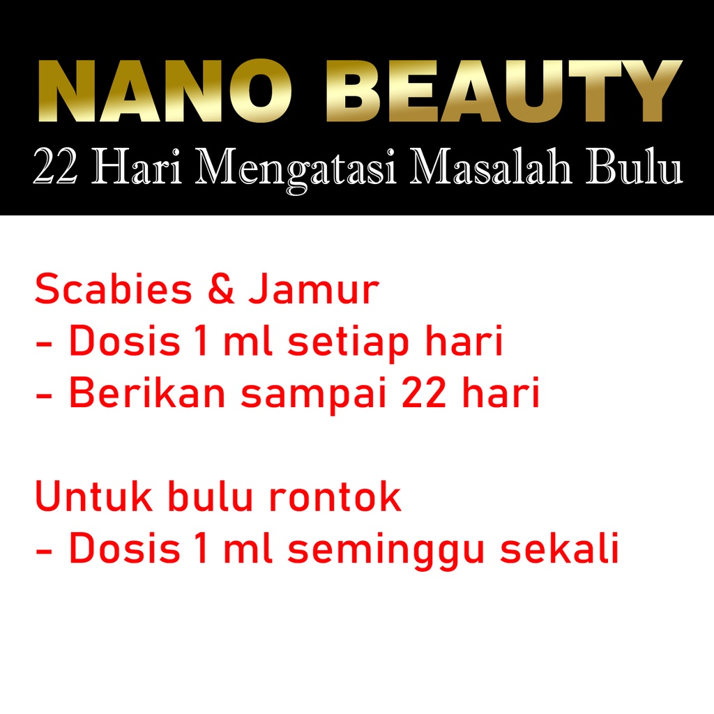 NANO BEAUTY Vitamin Bulu Kucing untuk jamur scabies dan bulu rontok 22 hari DIJAMIN