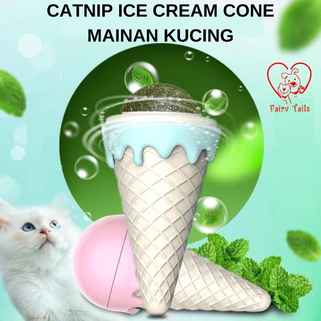 Mainan Catnip Ice Cream Cone Untuk Kucing Anabul Bentuk Es Krim / Catnip Toy for Cat