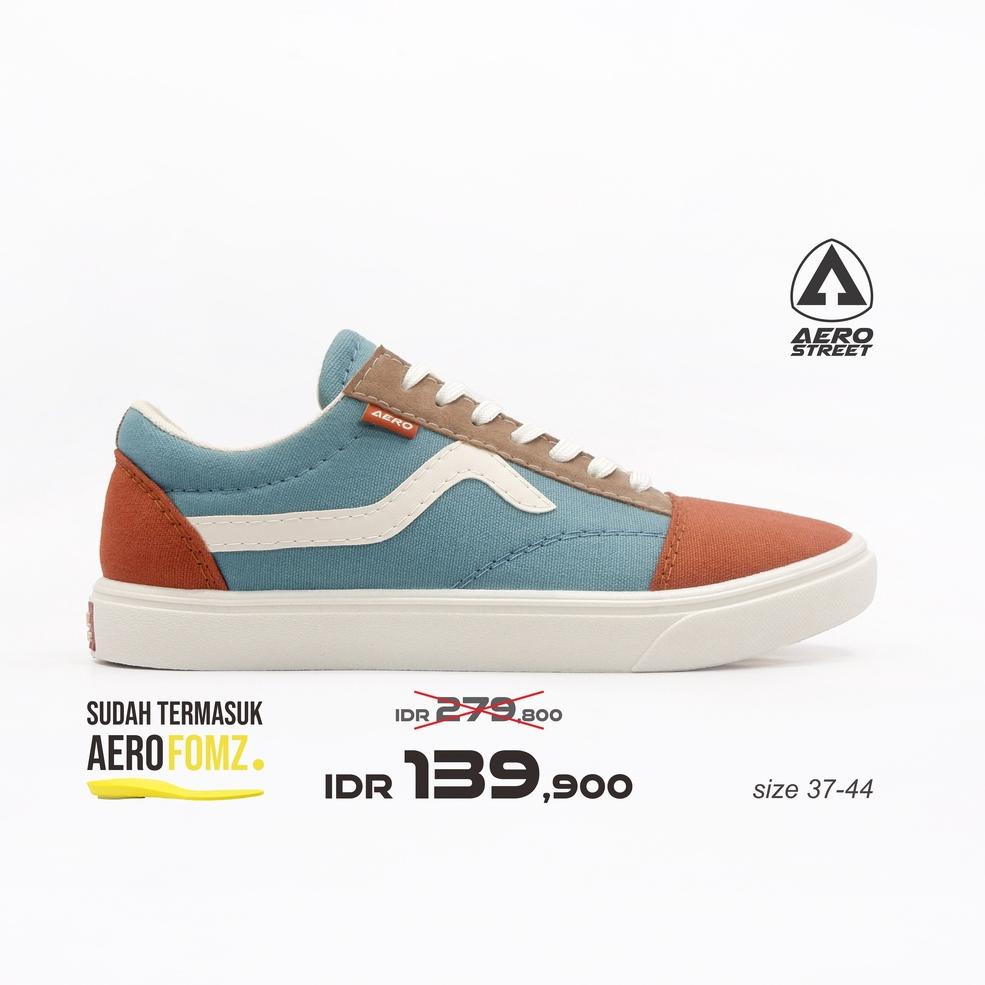 PALING DICARI Aerostreet 37-44 Massive Biru Merah Bata - Sepatu Sneakers Casual Sport Sekolah Pria W