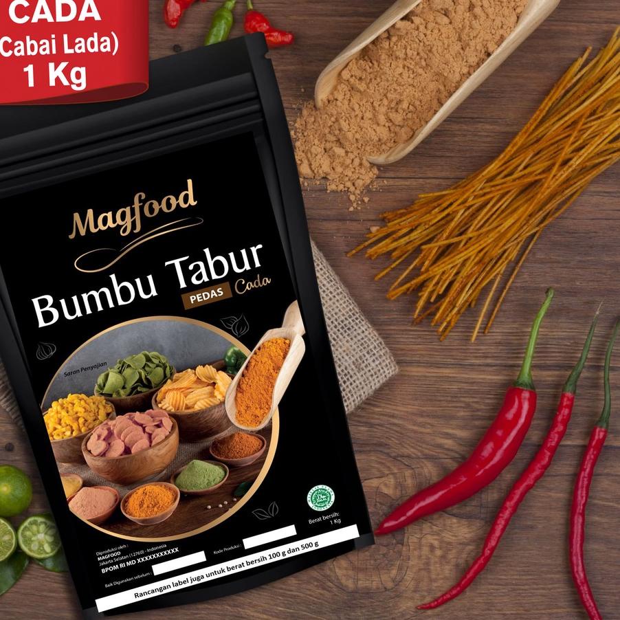 

✽ Magfood Bumbu Tabur Pedas Cada (Extra Pedas) 1 KG ♫