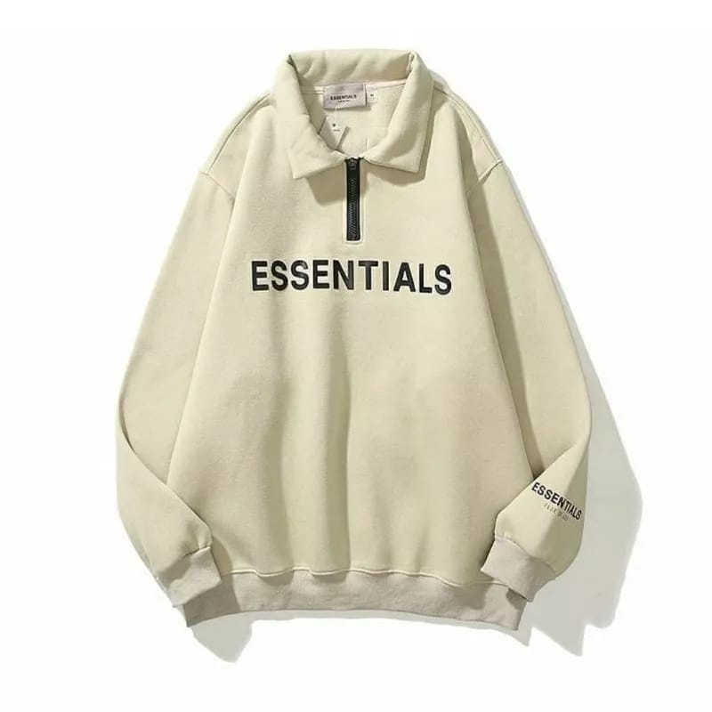 GALERI JAKET - HALFZIP ESSENTIALS SWEATSHIRT BASIC MOCCA PREMIUM UNISEX