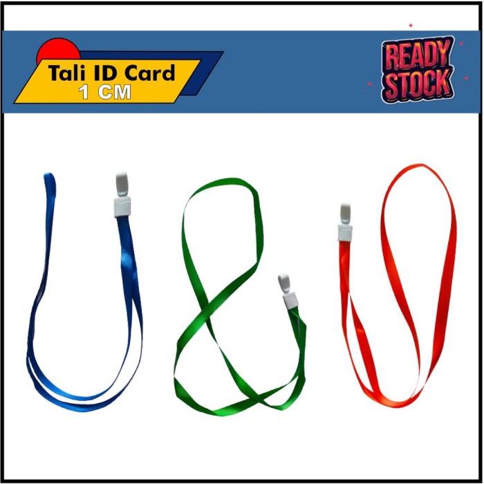 

TALI ID CARD 1 CM NYLON KANCING / GANTUNGAN ID CARD NYLON / TALI ID BADGE (isi 100pcs)