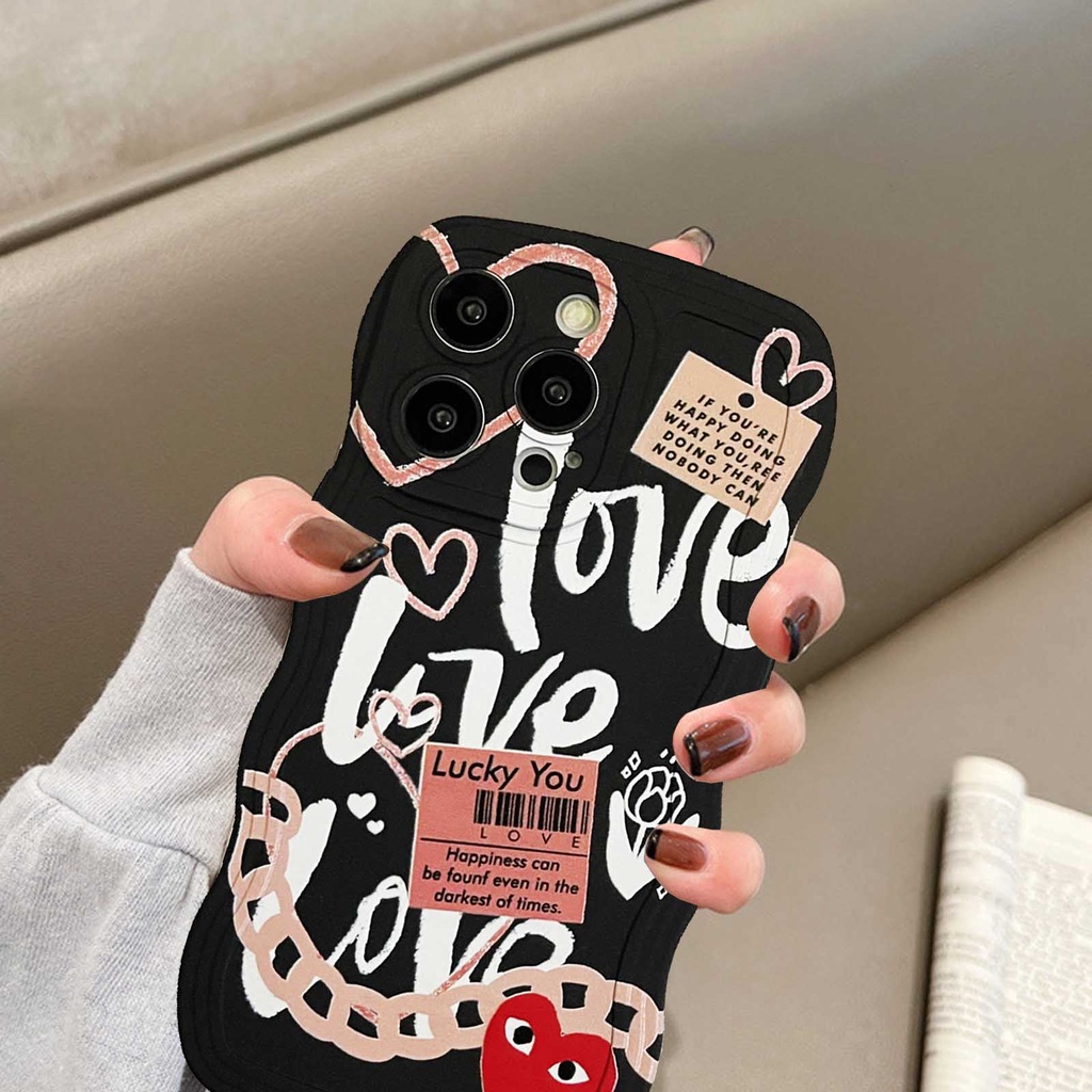 CASE LOVE for OPPO A57 A77S A17 A17K A55 A54 A53 A33 A52 A92 A76 A96 A16 A9 A5 2020 A7 A5S A12 A11K A78 A3S A15 A15S A1K RENO 5 6 7 8 4G 5G