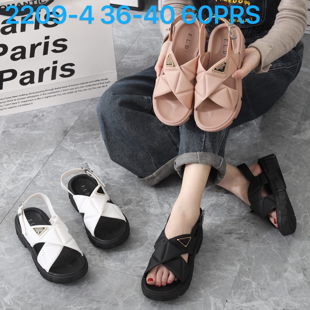 Sandal Gunung Wanita Tali Belakang Rubber Import PRDA Silang Sol Tebal Winola Collection WNL 2209-4/2209-1