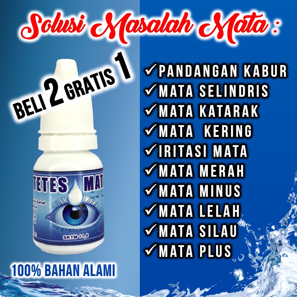 OBAT TETES MATA MINUS PLUS SELINDRIS KATARAK OBAT MATA HERBAL KANGEN WATER 100 % ALAMI TANPA BAHAN KIMIA