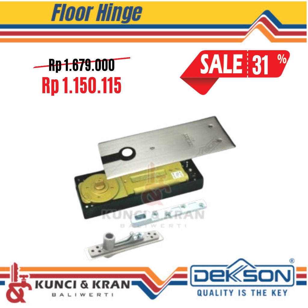 Floor Hinge Dekkson FH 84 SSS Engsel Tanam Lantai Berkualitas