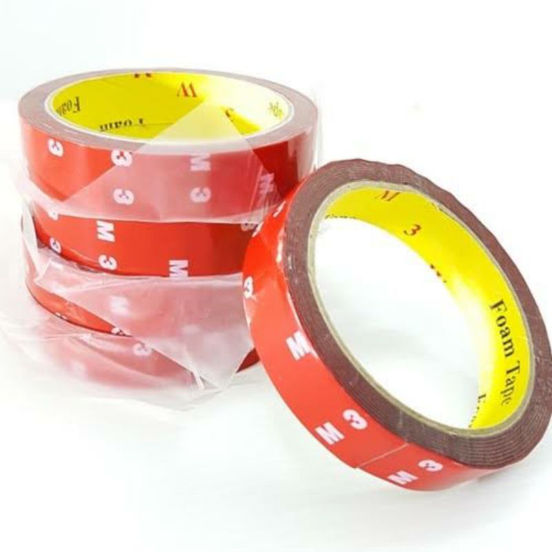 DOUBLE TAPE 3M FOAM MERAH 2 CM X 4.5 METER FOAM TAPE 3 M MERAH