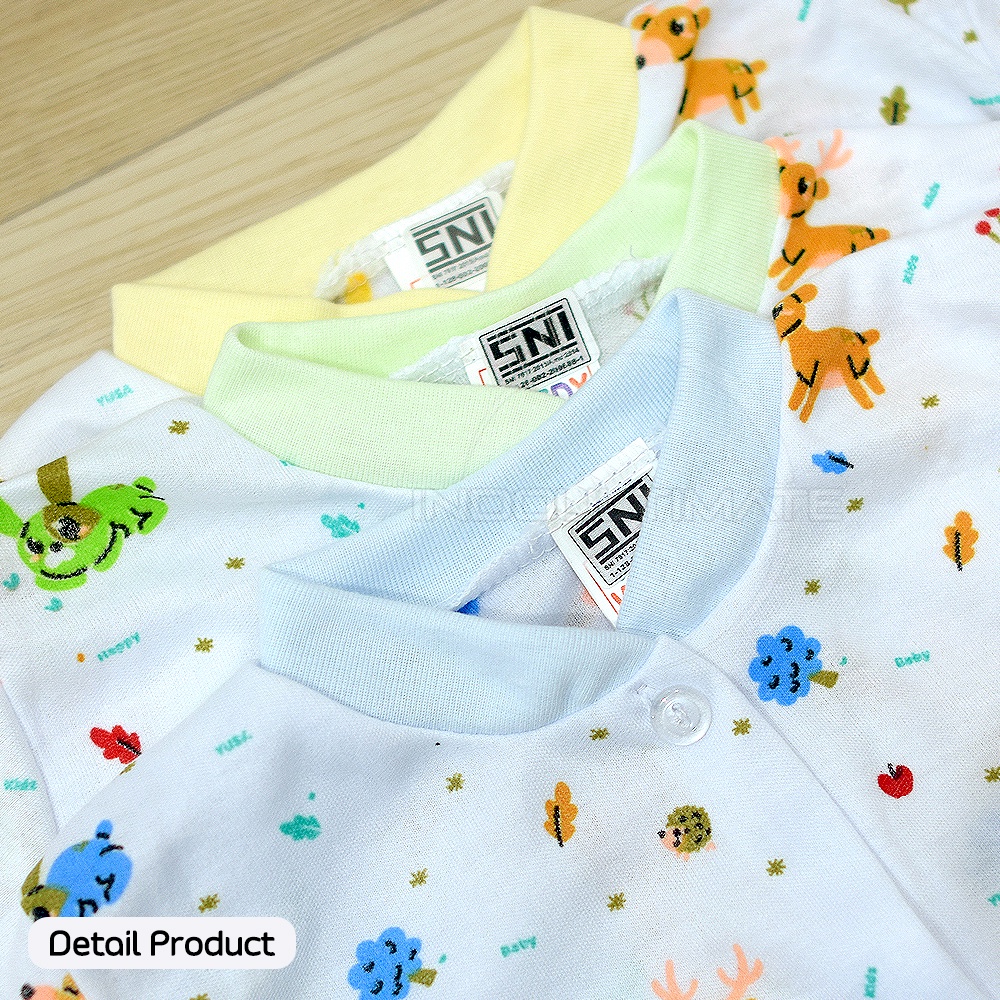 4in1 SET-M01 Set Sleepsuit Bayi Baru Lahir + Celemek makan + Topi Kupluk + Sarung Tangan SNI  Jumsuit Jumpsuit Anak Bayi Balita Baju Tidur Bayi Newborn Perlengkapan Bayi Newborn Baju Bayi Pakaian Bayi Baru Lahir