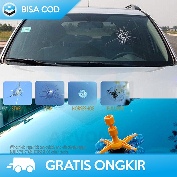 ALAT PERBAIKAN KACA MOBIL RETAK REPAIR KIT WINDSHIELD CEPAT &amp; PRAKTIS