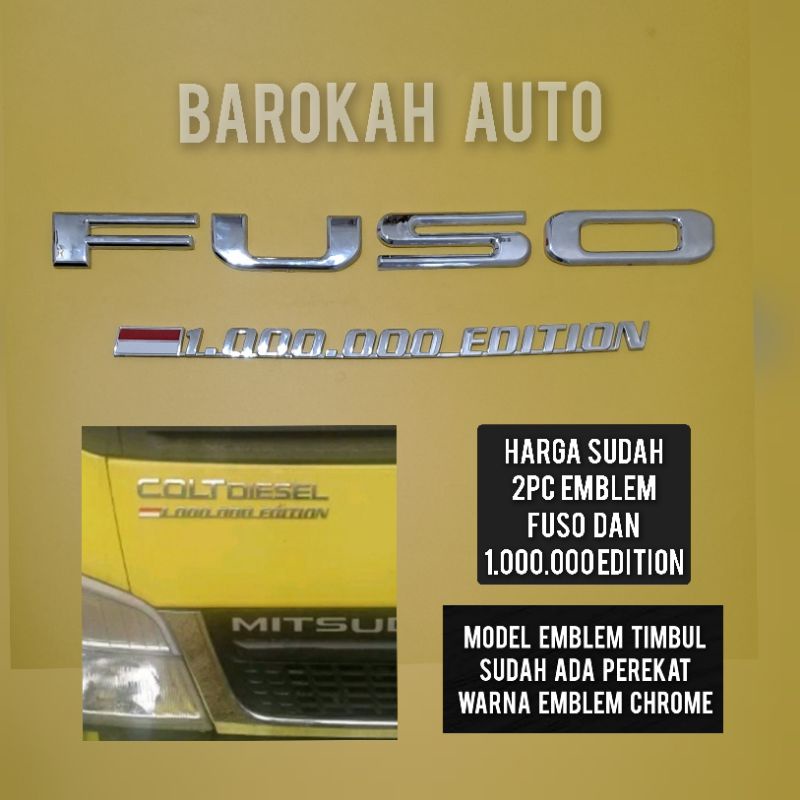 logo mobil emblem 1 juta edition dan fuso harga sudah 2pc emblem