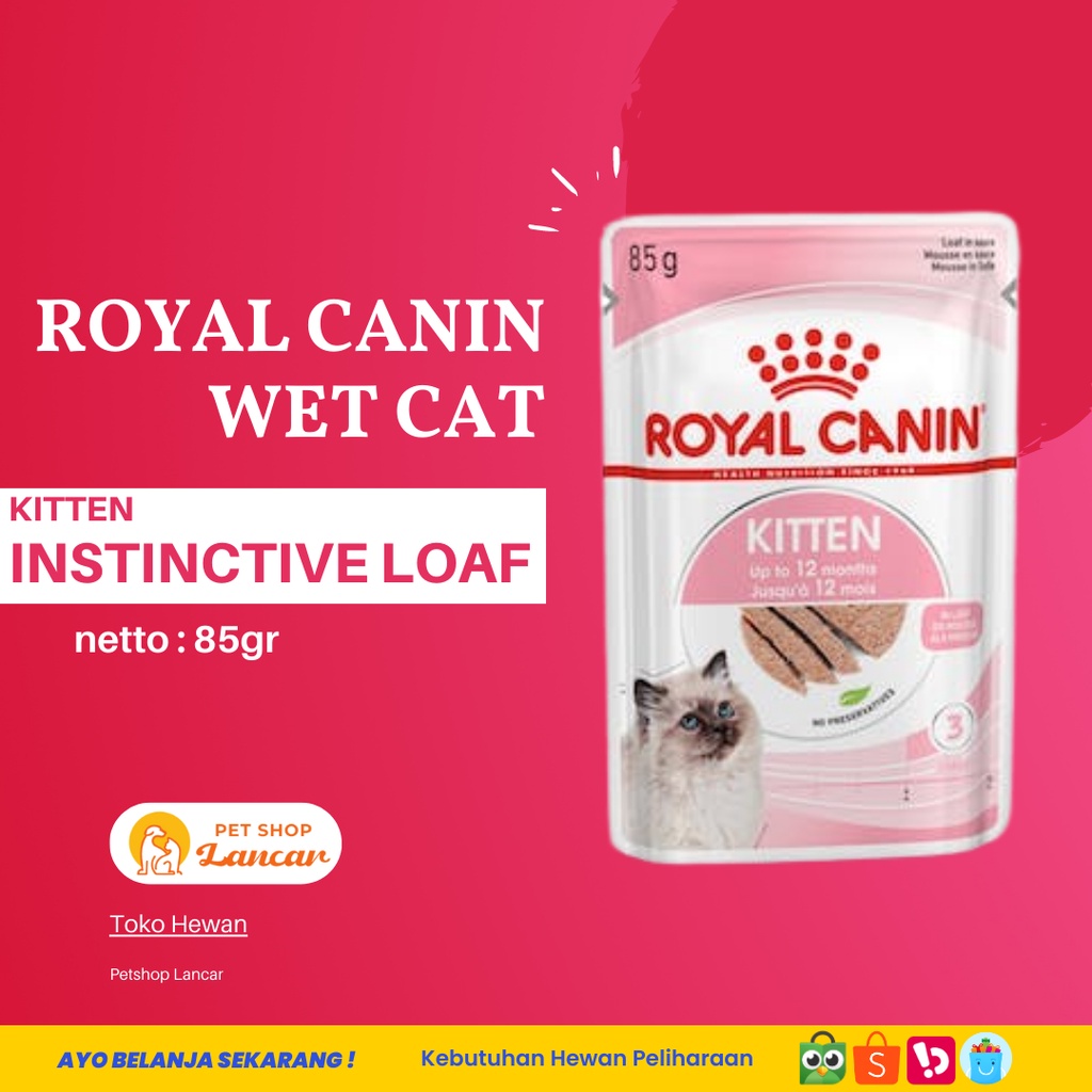 Royal Canin Kitten In Loaf Makanan Anak Kucing Wet 85gr