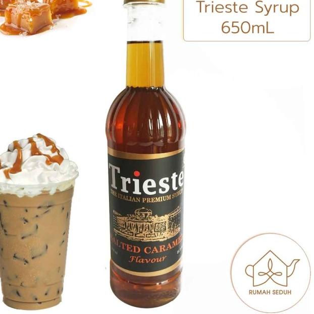 

♔ 650mL Sirup Salted Caramel Trieste - Salted Caramel Italian Syrup ➤