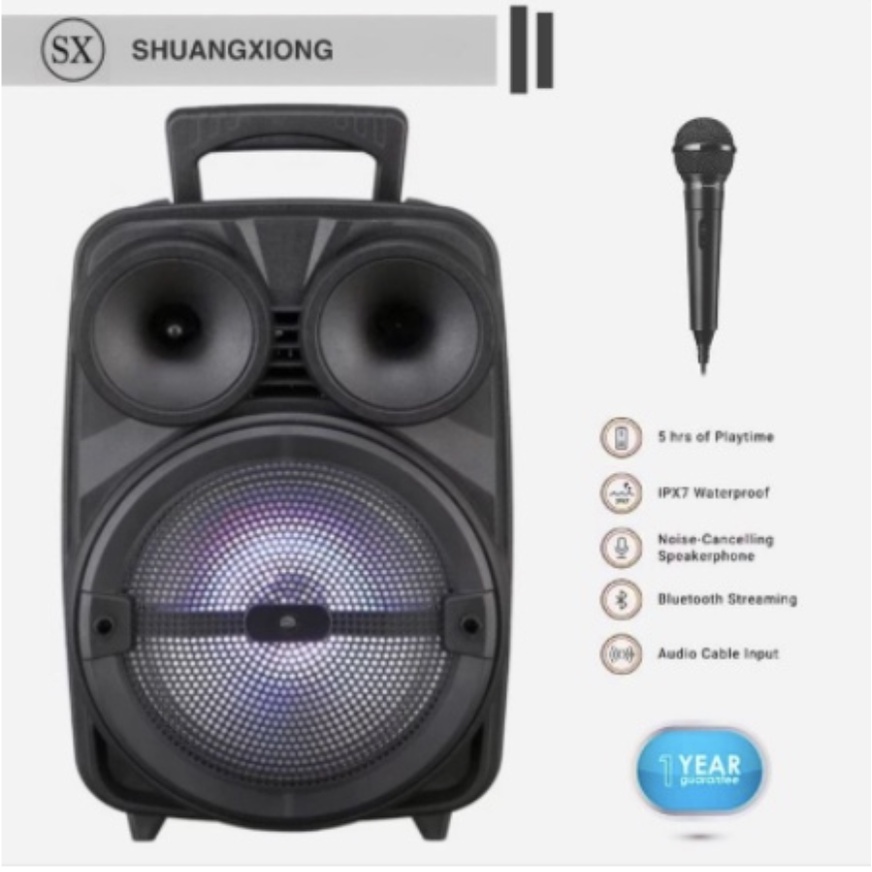 Speaker karaoke bluetooth 6'5