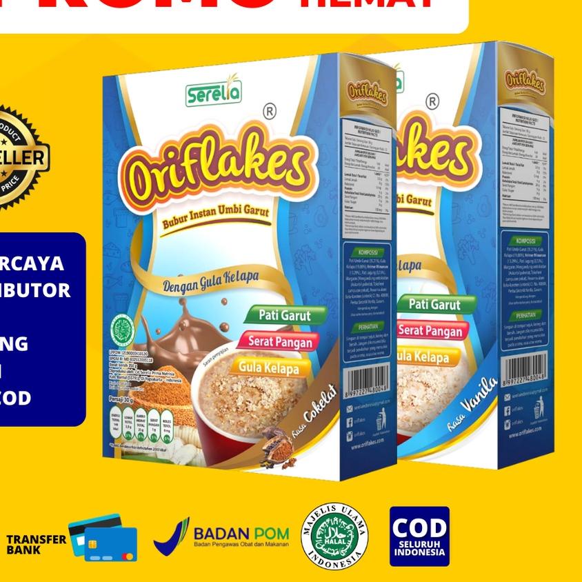 

♥ ORIFLAKES SLIM Sereal Umbi Garut 350gram ☻