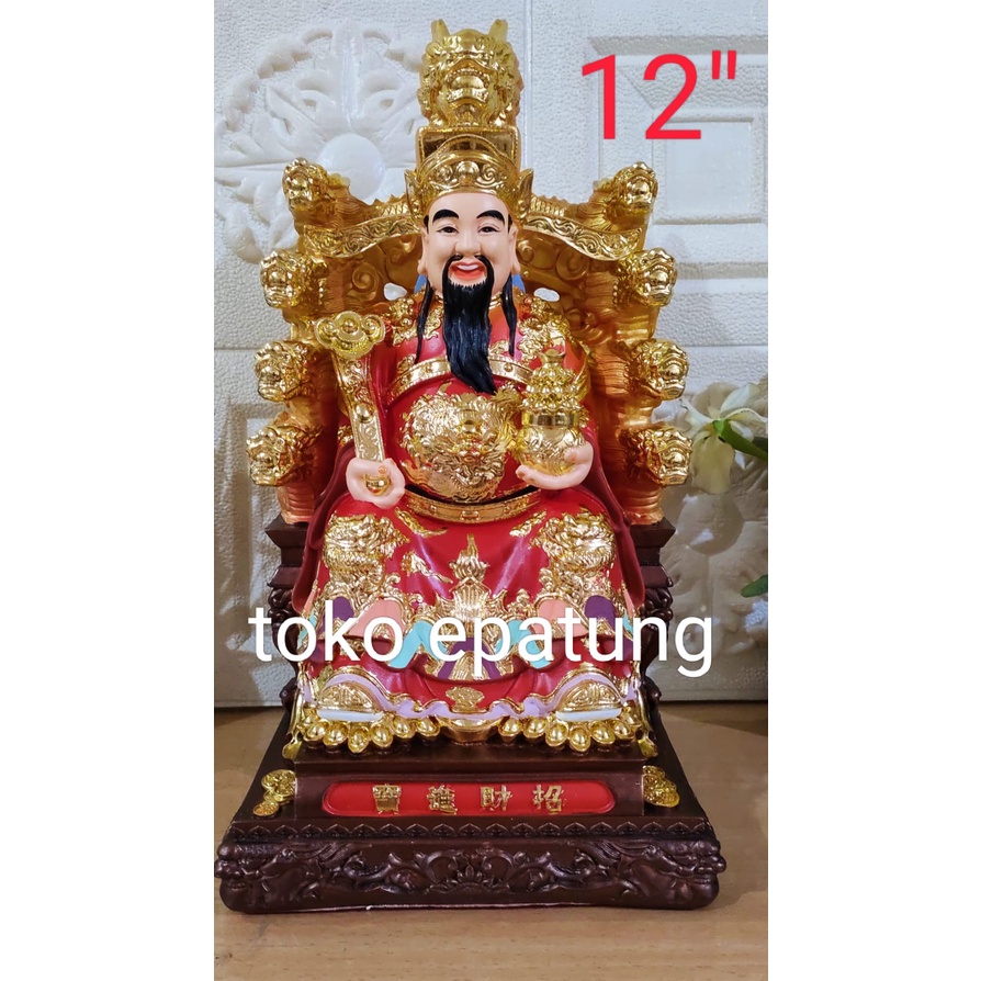 patung dewa rezeki / cai sen fiber - 12 inch - 9 - Naga