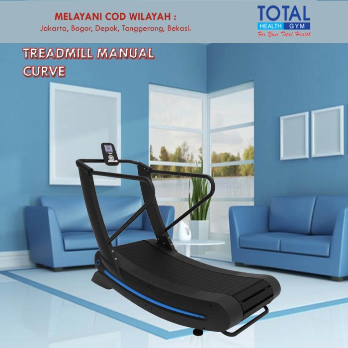 Alat Treadmill Manual Komersil Curve Treadmil Tanpa Listrik Komersial