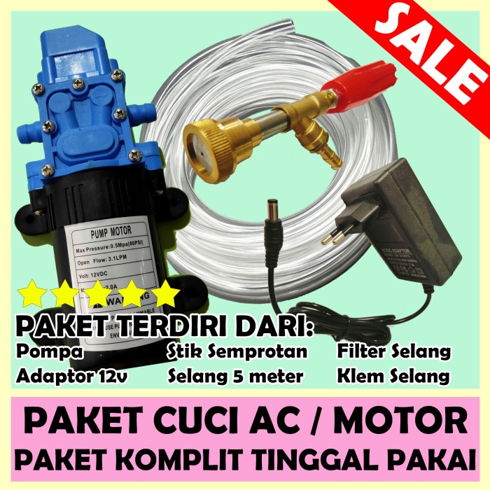 PAKET ALAT CUCI MOTOR AC KOMPLIT MESIN STIM JETWASH MINI