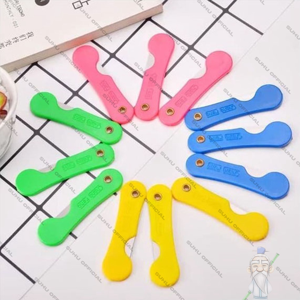 CUTTER LIPAT Mini / Pisau Lipat Kecil / Silet Cuter Warna-Warni