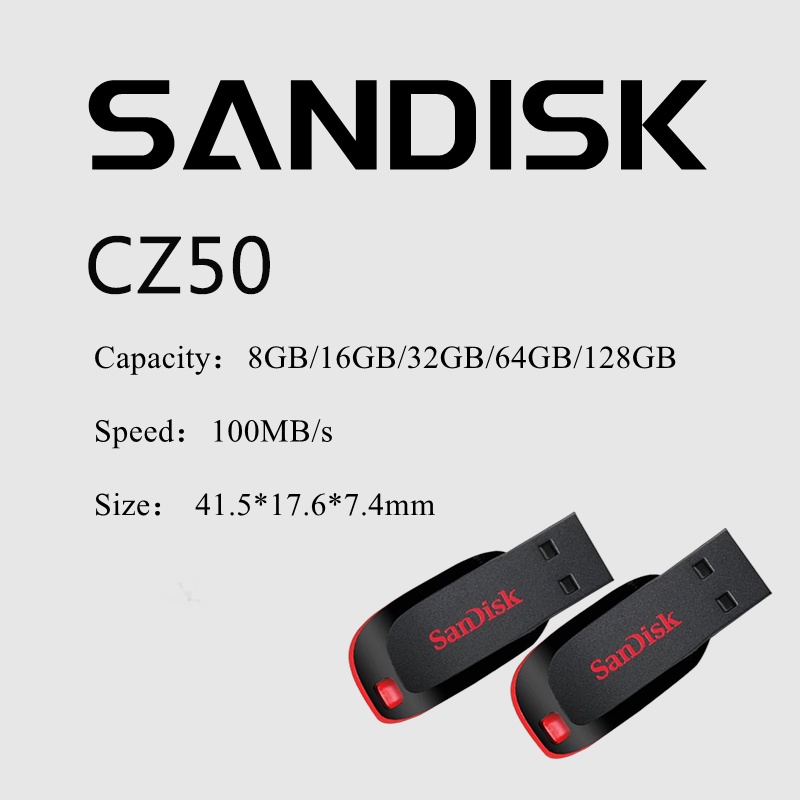 FLASHDISK Cruzer Blade CZ50 USB 2.0 / CZ73 USB 3.0 FLASH DISK 8GB/16GB/ 32GB/64GB/128GB High Reading Speed