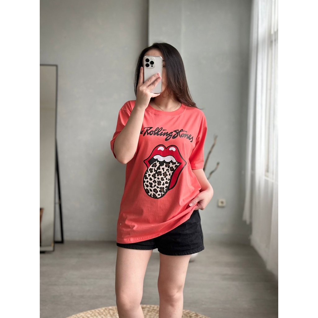 Kaos Wanita Jumbo Ukuran XXL Bahan Cotton Combed 30s