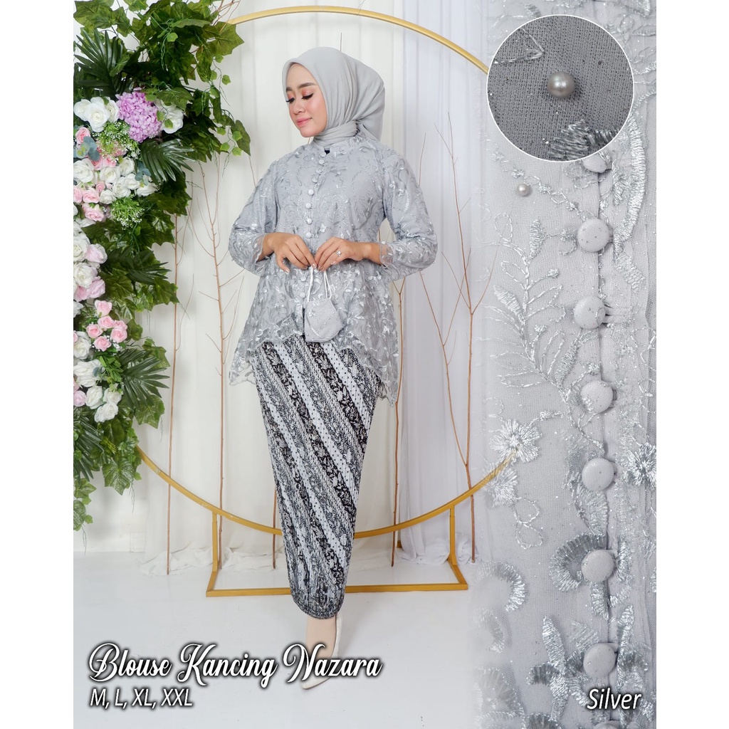 Kebaya tunik brukat busui Kebaya akad pernikahan