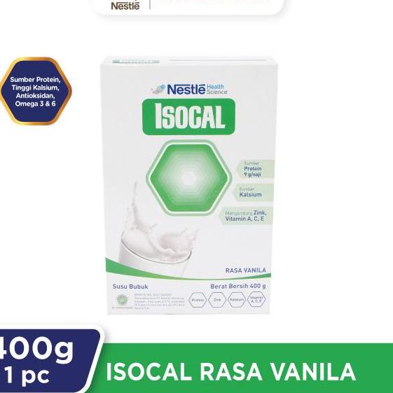 

(♥C6369] NESTLE ISOCAL Susu Bubuk Keluarga Vanila Kotak 400g