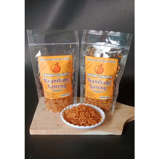 

Brambang Goreng/ brambang goreng asli tanpa campuran tepung kemas pouch 100gr