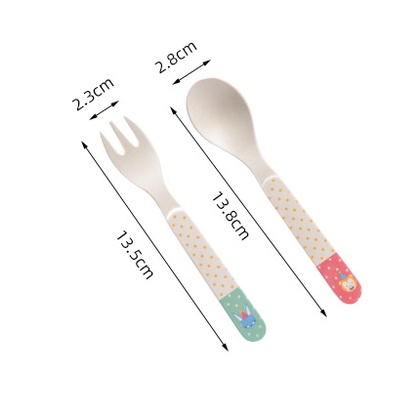 5pcs Set Alat Makan Anak Dengan Variasi Desain Karakter Lucu Peralatan Makan Anak Set