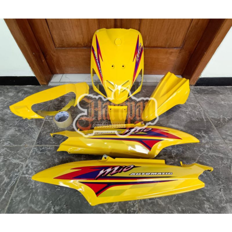 cover body halus Yamaha Mio 2004 warna kuning full set body Mio lama Mio sporty