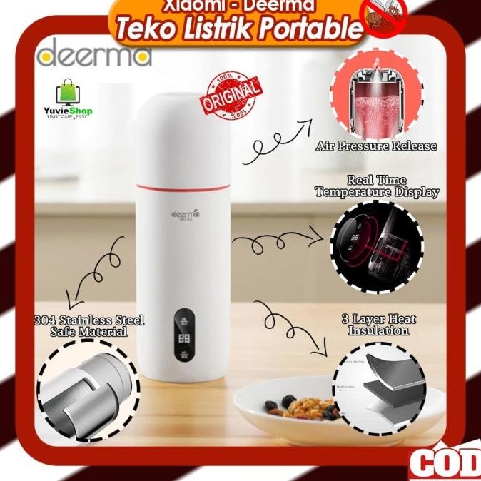 Teko Pemanas Termos Air Panas Listrik Elektrik Mini 350 Ml Xiaomi Cloudsbunny_
