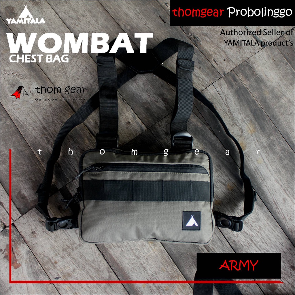 YAMITALA WOMBAT Tas Dada Chest Bag Chestbag Pria Wanita Tactical Riding Adventure Army Yamitala Wombat Thomgear Kraksaan Probolinggo